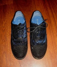 TROTTEURS Bleu Marine "  MARQUIIZ  " - CUIR et Tissu - T. 40 ( plutôt 39 ) - 