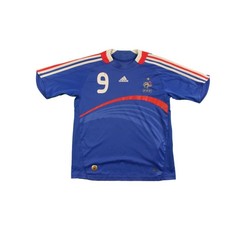 Maillot équipe de France vintage domicile enfant N°9 BENZEMA 2008-2009