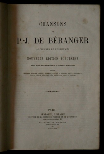 Chansons de béranger - chansons,