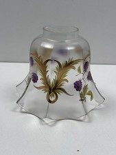 Ancien Abat-jour en Verre émaillé Art Nouveau 1900 émail dlg Legras