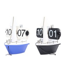 Flip Down Clock Retro Sailboat