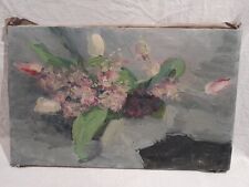 peinture ancienne marine signee bouquet de Fleurs impressionniste