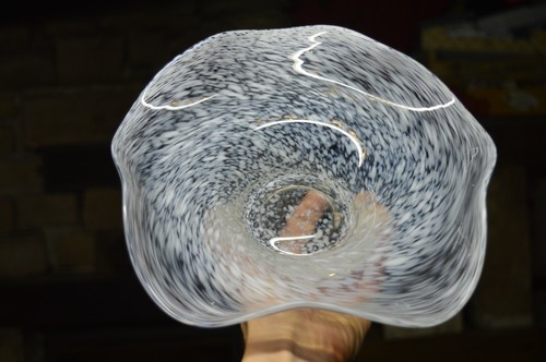 Coupe verre moucheté blanc - coupe,