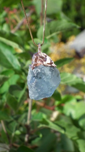 Pendentif célestine cuivre - pendentif,
