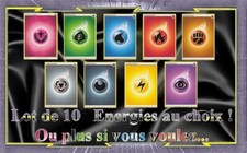 Lot de 10 Cartes Energies