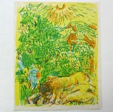 Lithographie André Cottavoz L'Odyssée 1968 Nikos Kazantzaki b