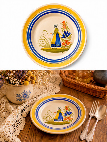 Assiette faïence quimper - faïence,