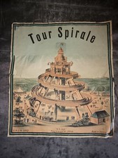 Jouet à assembler TOUR SPIRALE - UNIQUEMENT LA LITHOGRAPHIE  - DECHIRURES - 1920