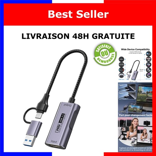 Carte capture hdmi usb c - de,