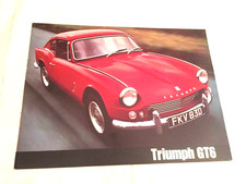 ancien authentique catalogue dépliant brochure TRIUMPH GT6 1966 prospekt catalog