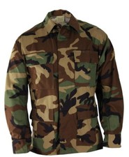 Woodland Camouflage M81 BDU Army Jacket Used Hunting Camping Tactical Shooting