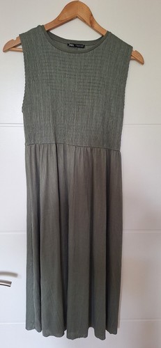 Robe longue kaki - kaki, zara