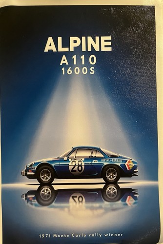Alpine a110 affiche rallye - a110,