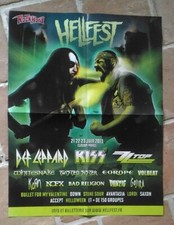 poster affiche revue magazine français rock HELLFEST 2013 58x44cm KISS ZZ TOP