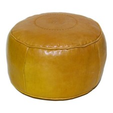 Pouf Marocain En Cuir Coussin
