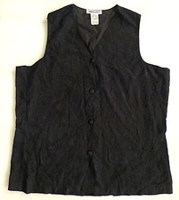 Chemisier chemise sans manches Naracamicie haut gilet noir dentelle vintage chic XL 14