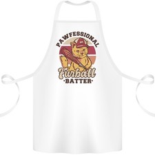 Tablier En Coton Humour De Baseball Pour Chat Furball 100% Biologique