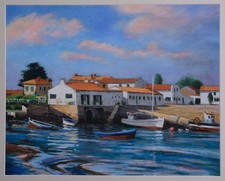Pastel paysage Île de Ré -