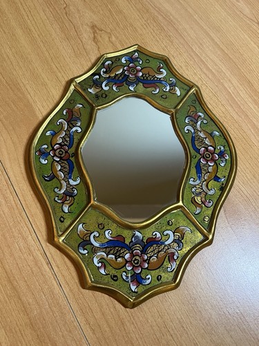 Miroir péruvien peint tole - péruvien,