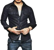 Chemise homme 100 % cuir