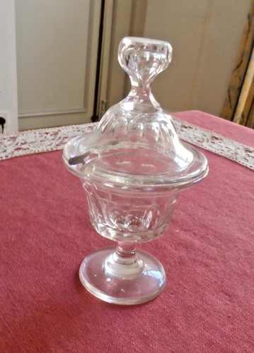 Moutardier ancien verre ou - verre,