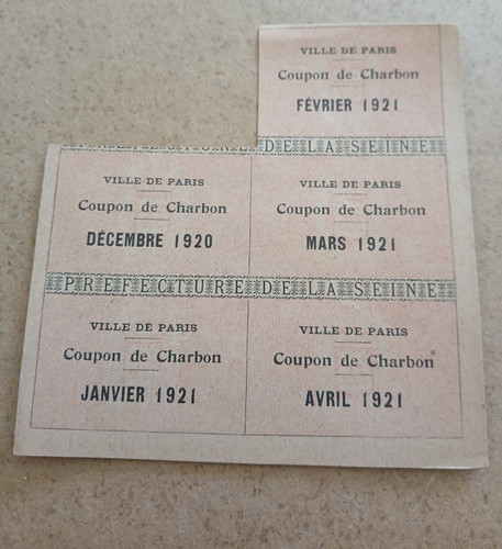 Ticket rationnement charbon - ticket,