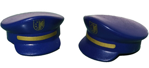 Playmobil casquettes bleues - x2,