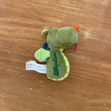 DOUDOU PELUCHE Petit Hochet LILLIPUTIENS WALTER LE DRAGON VERT GRELOT 9 Cm