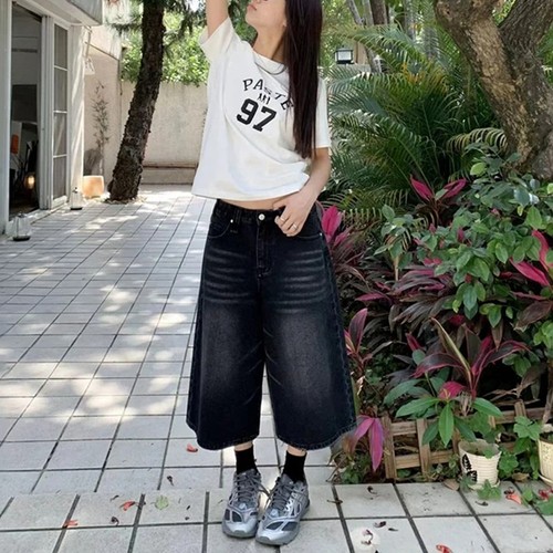 Short jean baggy - short,