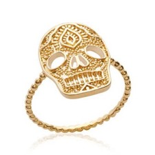 Bague tête mort mexicaine - tête,