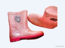 Bottes de Pluie Enfant Pailletées Roses