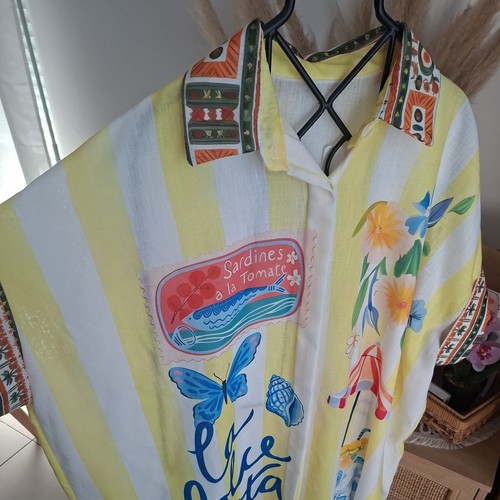 Robe chemise oversize jaune - oversize,