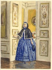 Auguste LEROUX . Casanova. la femme en bleu