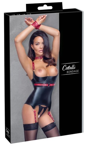 Guepiere noire rouge - guepiere, taille