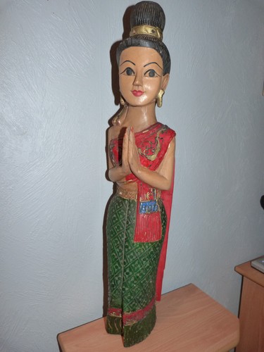 Statuette bois sculpte - sculpte,, deesse