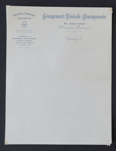 Lettre vierge champagne - lettre, gr