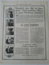 1917 Thomas A Edison New phonograph Metropolitan Stars as Christmas guest ad