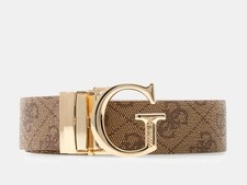 Ceinture Réversible Femme Simili Cuir Calista Logo GUESS BW9266P5330 LTL Beige