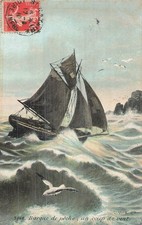 Barque de pêche un coup de vent 18003