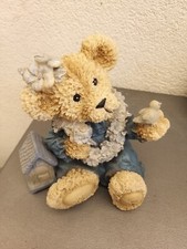 FIGURINE RESINE OURS OISEAU ET NICHOIR