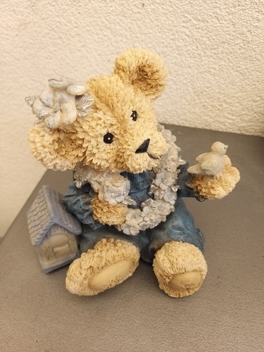 Figurine resine ours oiseau - resine,