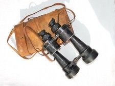 KRIEGSMARINE - DIENSTGLAS : JUMELLES 1933 HUET PARIS 10 x 50  + ETUI CUIR - K.M.