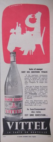Publicité 1957 vittel - publicitÉ,