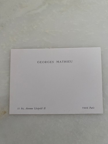 Carte visite georges - carte,