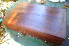 Ancienne Grande Boîte de Jeu de Jacquet backgammon en Bois