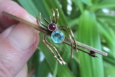 Broche Bar Araignée En Or 9