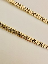 Chaîne En Or 18Kt 750 Massif Plein Homme 45,65g – Maille Géométrique Luxe 50cm