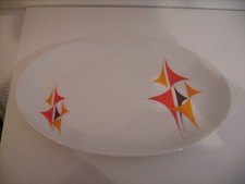 Plat de service en porcelaine de Bavière Winterling Marktleuthen 34 cm X 23 cm