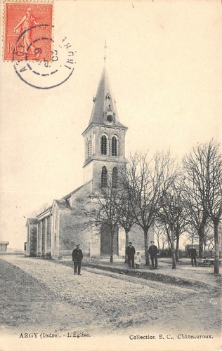 Cpa argy eglise - 36,