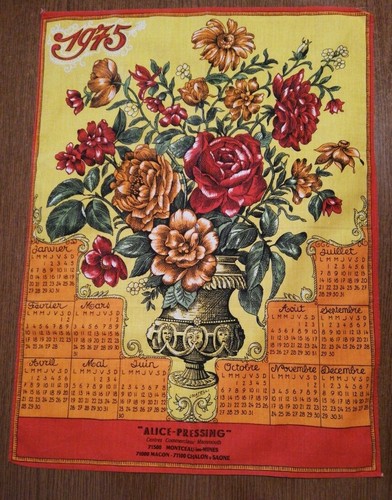 Ancien calendrier tissu - ancien,
